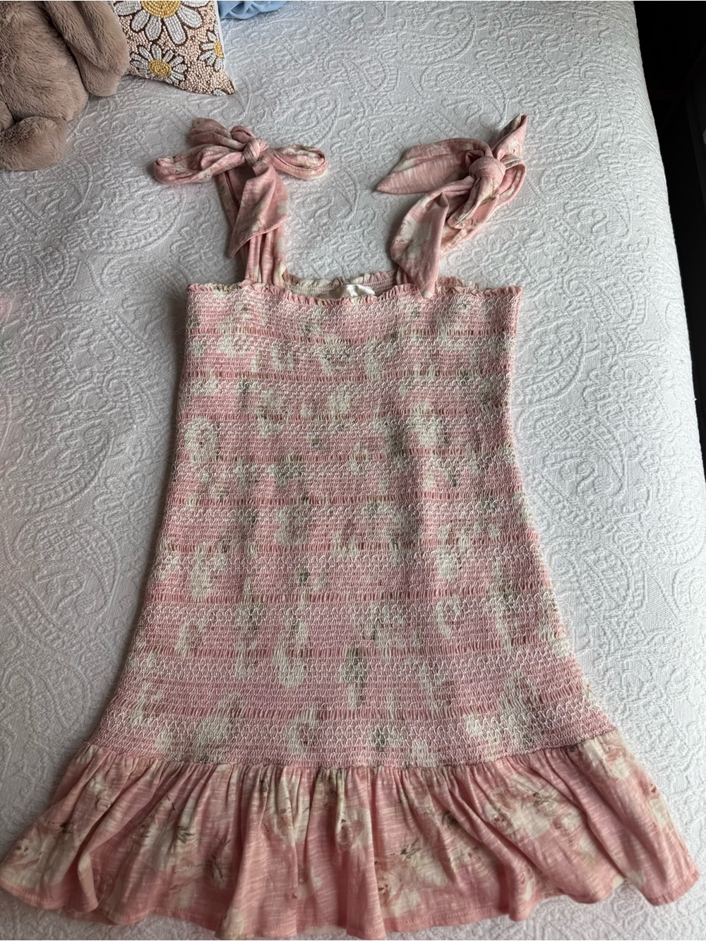 LoveShackFancy Norna Dress in Ballet Pink